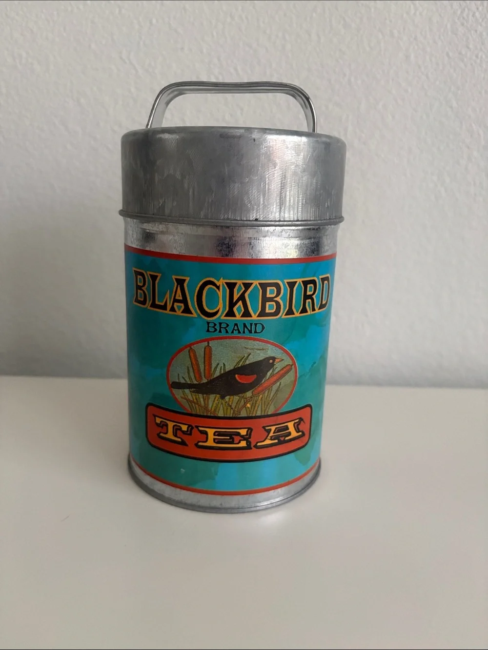 Vintage Metal Tin Storage Container